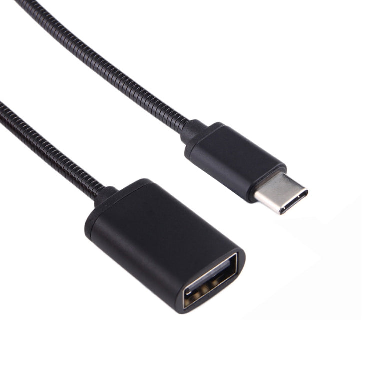 8.3 ซม. USB หญิงถึง Type-C ชายสายโลหะ OTG สายชาร์จสายเคเบิลข้อมูล
