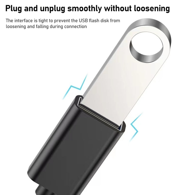 8.3 ซม. USB หญิงถึง Type-C ชายสายโลหะ OTG สายชาร์จสายเคเบิลข้อมูล