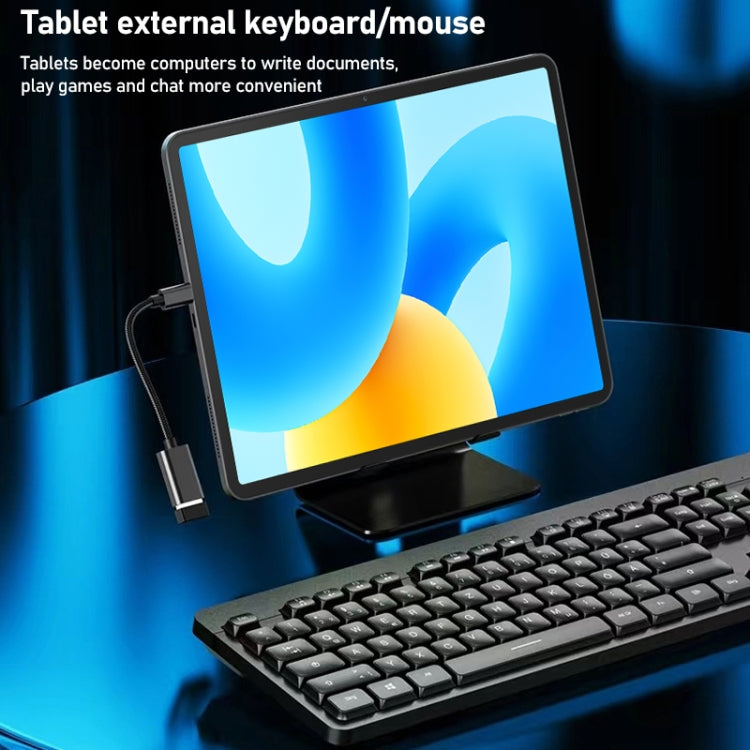 8.3 ซม. USB หญิงถึง Type-C ชายสายโลหะ OTG สายชาร์จสายเคเบิลข้อมูล