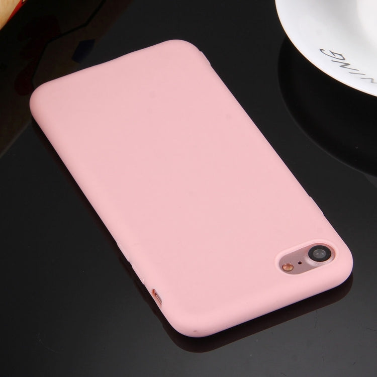 สำหรับ iPhone 8 และ 7 เคสป้องกัน TPU สีทึบไม่มีรูกลม