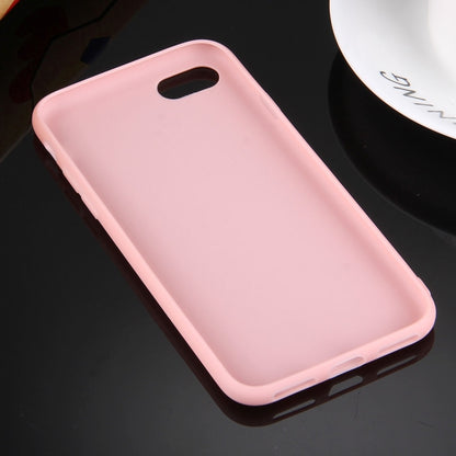 สำหรับ iPhone 8 และ 7 เคสป้องกัน TPU สีทึบไม่มีรูกลม