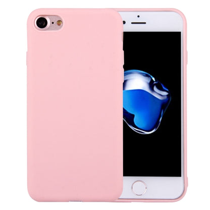 สำหรับ iPhone 8 และ 7 เคสป้องกัน TPU สีทึบไม่มีรูกลม