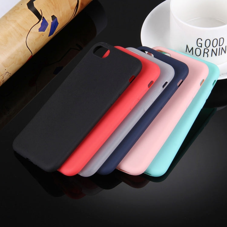 สำหรับ iPhone 8 และ 7 เคสป้องกัน TPU สีทึบไม่มีรูกลม