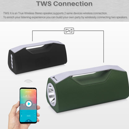 NewRixing NR-2028 แสงแบบพกพาลำโพงสเตอริโอบลูทูธไร้สายรองรับฟังก์ชั่น TWS ลำโพง