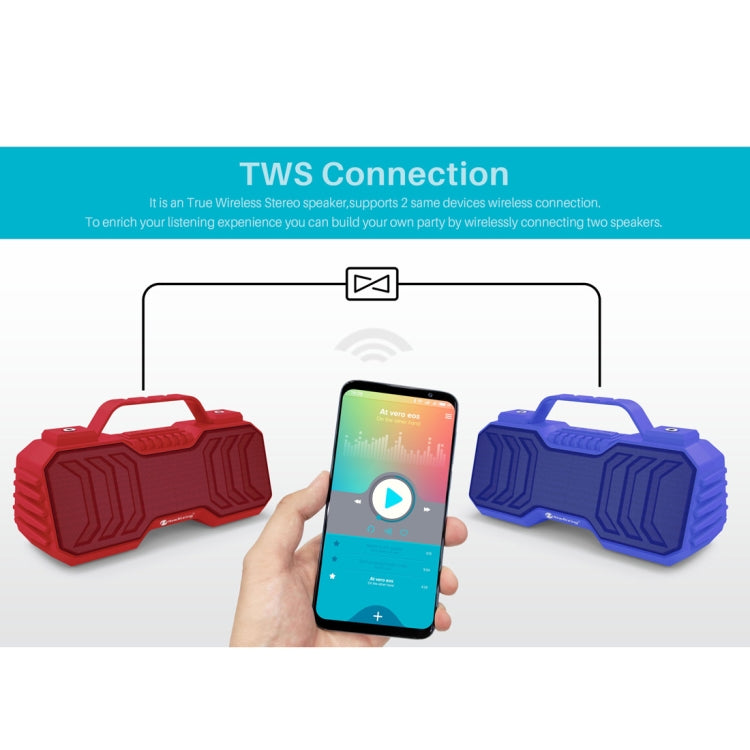 NewRixing NR-2029 ลำโพงสเตอริโอบลูทูธไร้สายแบบพกพารองรับฟังก์ชั่น TWS ลำโพง