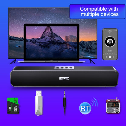 YINDIAO A36 บลูทูธ 5.0 สมาร์ทซับวูฟเฟอร์คอมพิวเตอร์ลำโพงไร้สาย Bluetooth รุ่นบลูทูธมาตรฐาน, Bluetooth Standard Version(Black)