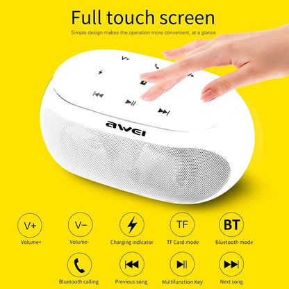 awei Y200 ลำโพงบลูทูธไร้สายพร้อมปุ่มสัมผัส รองรับสาย Aux และการ์ด TF, Y200