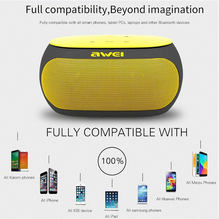 awei Y200 ลำโพงบลูทูธไร้สายพร้อมปุ่มสัมผัส รองรับสาย Aux และการ์ด TF, Y200