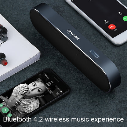 awei Y220 ลำโพงบลูทูธไร้สายแบบพกพา V4.2 พร้อมระบบเสียงสเตอริโอ 3D ที่ชัดเจนแบบ HD และการตัดเสียงรบกวน รองรับการ์ด TF / AUX, Y220