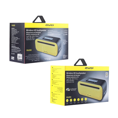 awei Y600 ลำโพงบลูทูธไร้สายพร้อมสเตอริโอ 3D, ไมโครโฟนในตัว, รองรับการ์ด TF / AUX / NFC, Y600