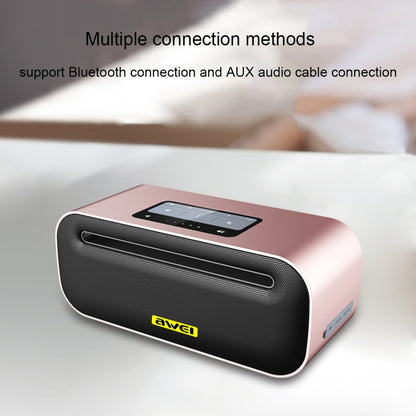 awei Y600 ลำโพงบลูทูธไร้สายพร้อมสเตอริโอ 3D, ไมโครโฟนในตัว, รองรับการ์ด TF / AUX / NFC, Y600