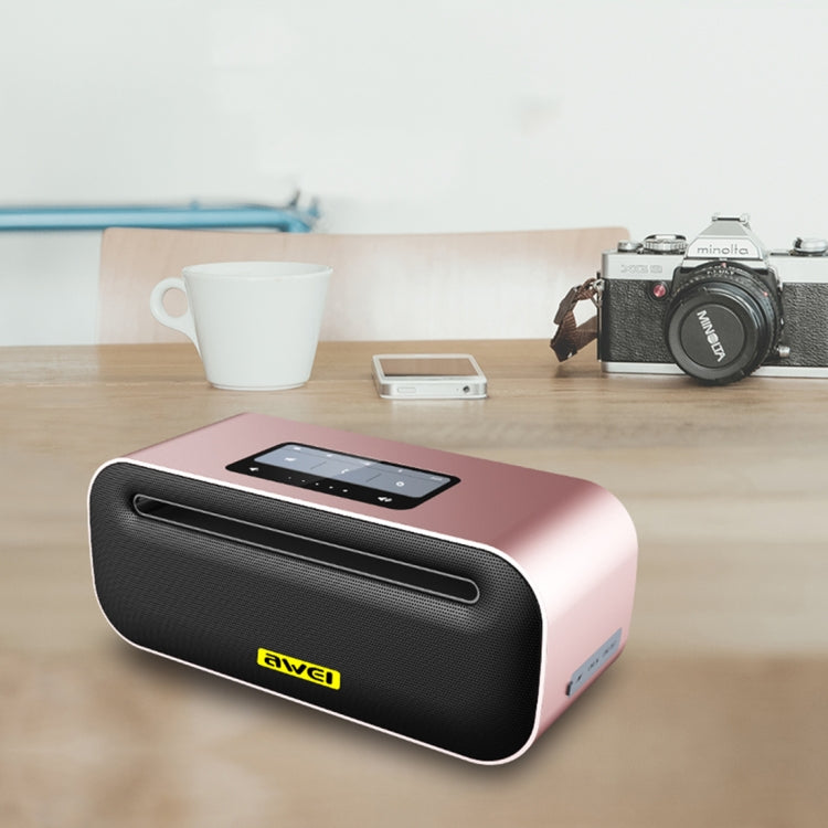 awei Y600 ลำโพงบลูทูธไร้สายพร้อมสเตอริโอ 3D, ไมโครโฟนในตัว, รองรับการ์ด TF / AUX / NFC, Y600