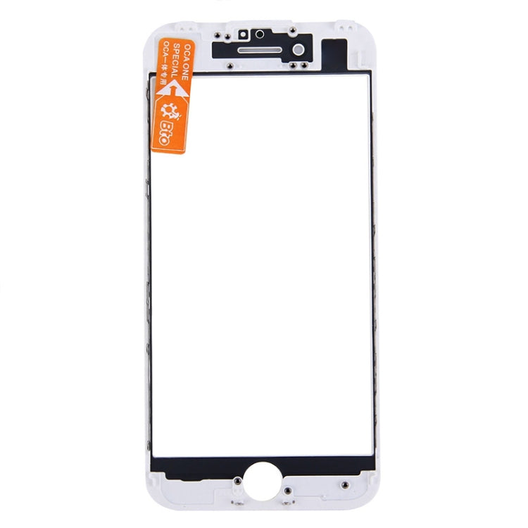 เลนส์กระจกด้านนอกหน้าจอด้านหน้าพร้อมกรอบหน้าจอ LCD ด้านหน้าและกาวใส OCA สำหรับ iPhone 7, For iPhone 7 (Frame+OCA)