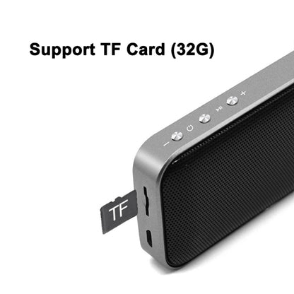 BT209 ลำโพงบลูทูธไร้สายขนาดเล็กแบบพกพากลางแจ้งบางเฉียบ รองรับการ์ด TF และการโทรแบบแฮนด์ฟรี, Silver