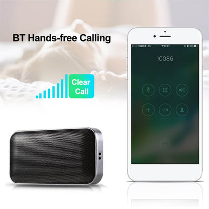 BT209 ลำโพงบลูทูธไร้สายขนาดเล็กแบบพกพากลางแจ้งบางเฉียบ รองรับการ์ด TF และการโทรแบบแฮนด์ฟรี, Silver