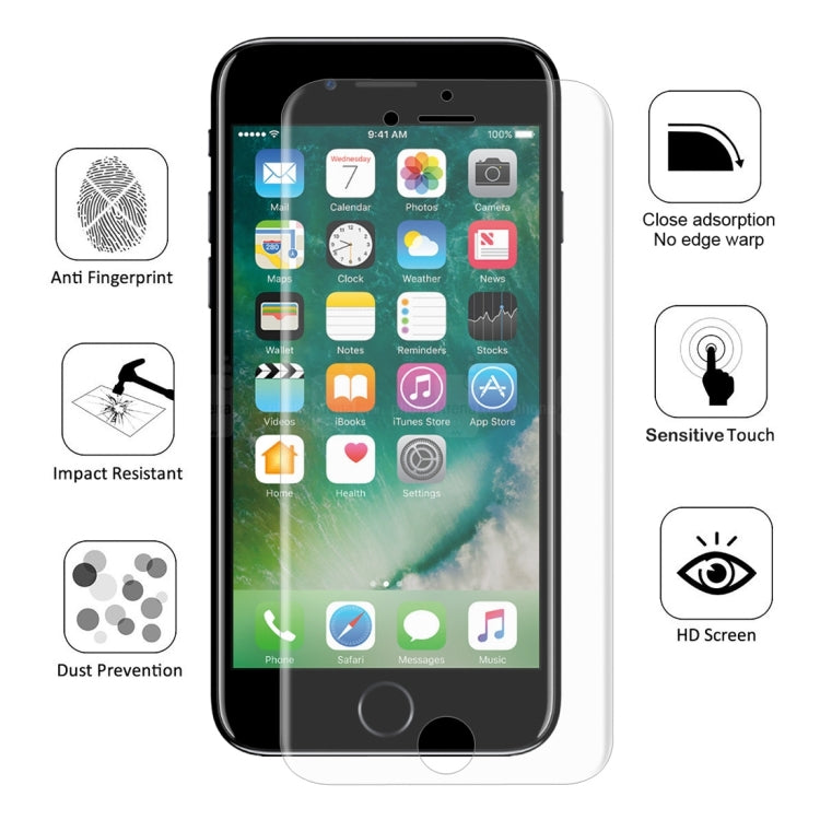 ENKAY Hat-Prince 0.1 มม. 3D แบบเต็มหน้าจอป้องกันฟิล์มไฮโดรเจลป้องกันการระเบิดสำหรับ iPhone SE 2020/8/7, วัสดุ TPU + TPE + PET, iPhone SE 2020 / 8 / 7