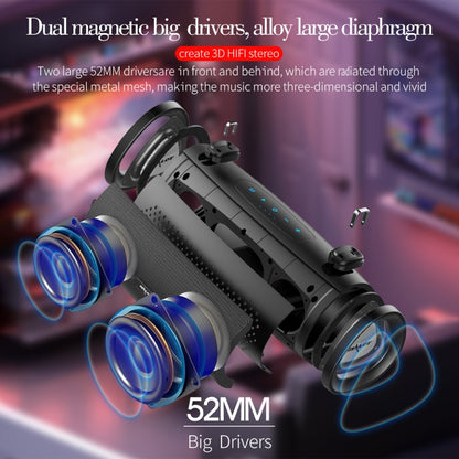 ZEALOT S38 ลำโพงบลูทูธไร้สายซับวูฟเฟอร์แบบพกพาพร้อมไมโครโฟนในตัวรองรับการโทรแบบแฮนด์ฟรีและการ์ด TF และ AUX