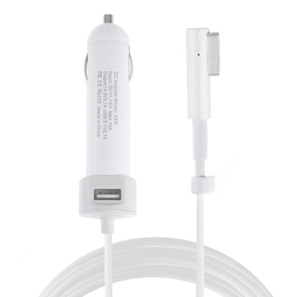 เครื่องชาร์จในรถยนต์อินเทอร์เฟซ USB 45W 5.1V 2.1A พร้อมสายเคเบิลข้อมูลอินเทอร์เฟซ MagSafe 14.5V 3.1A L, 14.5V 3.1A L MagSafe