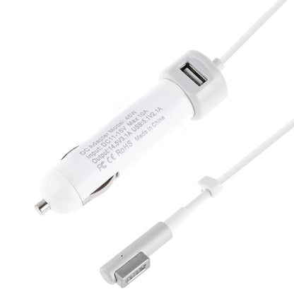 เครื่องชาร์จในรถยนต์อินเทอร์เฟซ USB 45W 5.1V 2.1A พร้อมสายเคเบิลข้อมูลอินเทอร์เฟซ MagSafe 14.5V 3.1A L, 14.5V 3.1A L MagSafe