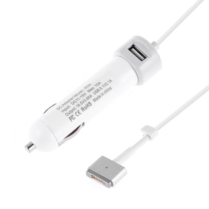 เครื่องชาร์จในรถยนต์อินเทอร์เฟซ USB 60W 5.1V 2.1A พร้อมสายเคเบิลข้อมูลอินเทอร์เฟซ MagSafe 2 16.5V 3.65A T, 16.5V 3.65A T MagSafe 2