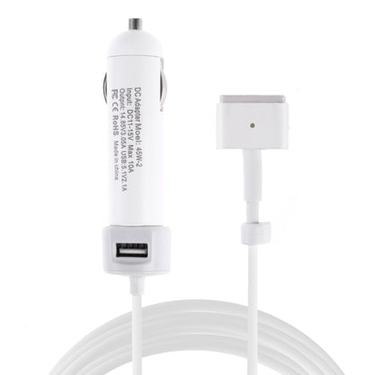 45W-2 5.1V 2.1A เครื่องชาร์จในรถยนต์อินเทอร์เฟซ USB พร้อมสายเคเบิลข้อมูลอินเทอร์เฟซ MagSafe 2 14.85V 3.05A T, 14.85V 3.05A T MagSafe 2