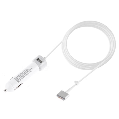 45W-2 5.1V 2.1A เครื่องชาร์จในรถยนต์อินเทอร์เฟซ USB พร้อมสายเคเบิลข้อมูลอินเทอร์เฟซ MagSafe 2 14.85V 3.05A T, 14.85V 3.05A T MagSafe 2