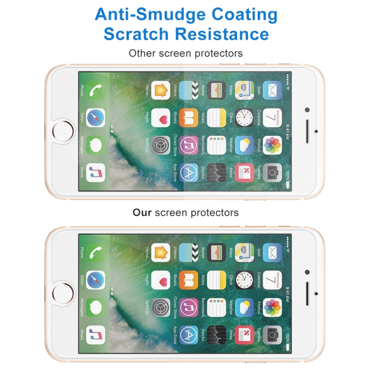 สำหรับ iPhone 8 Plus และ iPhone 7 Plus 0.26mm 9H ความแข็งพื้นผิว 2.5D กระจกนิรภัยป้องกันการระเบิดฟิล์มไม่เต็มจอ, For 8 Plus & iPhone 7 Plus