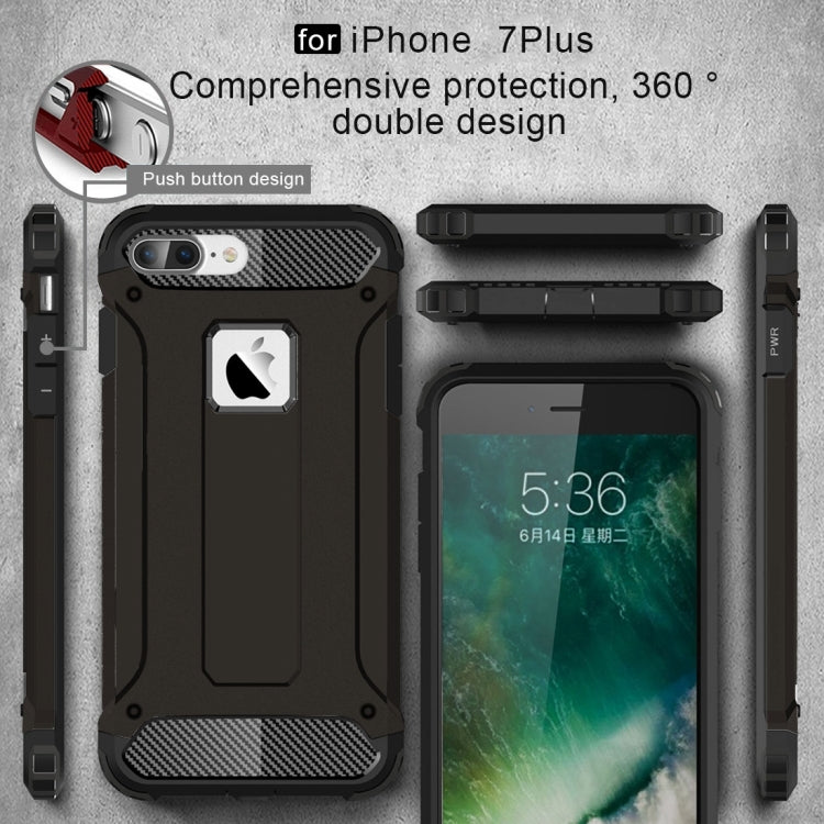 สำหรับ iPhone 8 Plus และ 7 Plus เคส Tough Armor TPU + PC, For iPhone 7 Plus