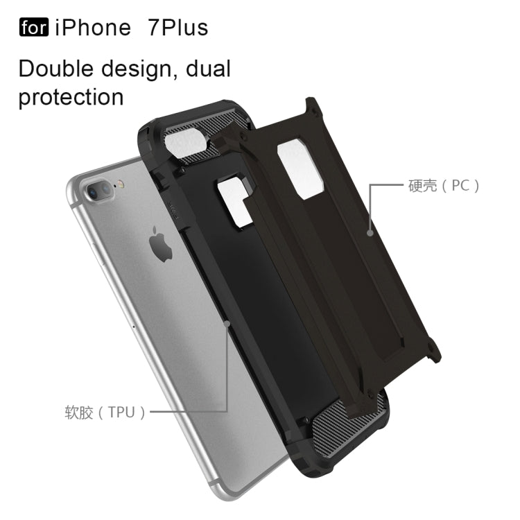 สำหรับ iPhone 8 Plus และ 7 Plus เคส Tough Armor TPU + PC, For iPhone 7 Plus