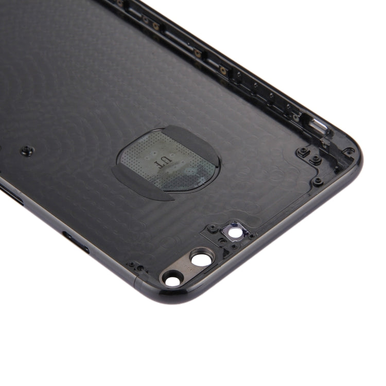6 in 1 สำหรับ iPhone 7 Plus (ฝาหลัง + ถาดใส่การ์ด + ปุ่มควบคุมระดับเสียง + ปุ่มเปิดปิด + ปุ่มปิดเสียงเครื่องสั่น + ป้าย) ฝาครอบตัวเครื่องแบบเต็ม (Jet Black), For iPhone 7 Plus Jet Black