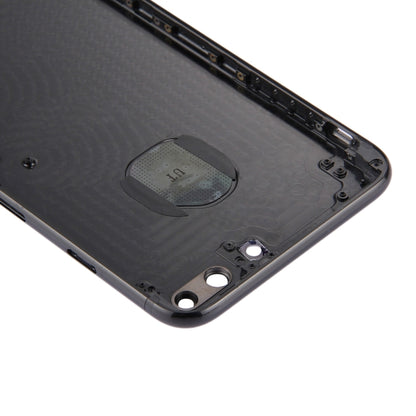 6 in 1 สำหรับ iPhone 7 Plus (ฝาหลัง + ถาดใส่การ์ด + ปุ่มควบคุมระดับเสียง + ปุ่มเปิดปิด + ปุ่มปิดเสียงเครื่องสั่น + ป้าย) ฝาครอบตัวเครื่องแบบเต็ม (Jet Black), For iPhone 7 Plus Jet Black