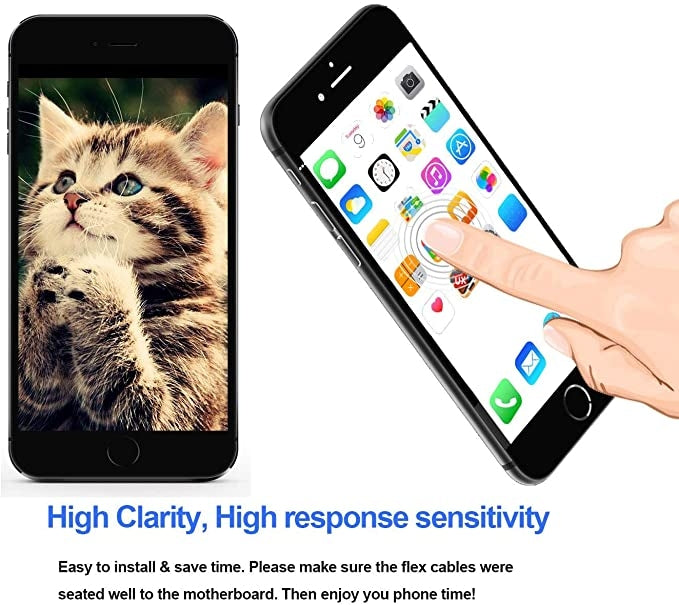 หน้าจอ LCD และชุดประกอบ Digitizer รวมถึงกล้องหน้าสำหรับ iPhone 7 Plus, i7 Plus Black with Camera, i7 Plus White with Camera
