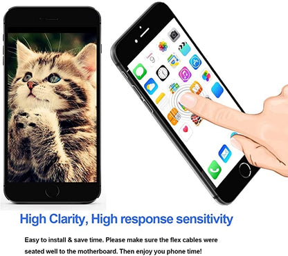 หน้าจอ LCD และชุดประกอบ Digitizer รวมถึงกล้องหน้าสำหรับ iPhone 7 Plus, i7 Plus Black with Camera, i7 Plus White with Camera