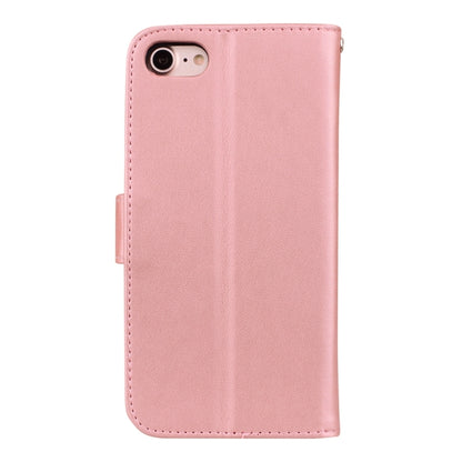 ซองหนังพลิกลายดอกไม้ดอกกุหลาบสำหรับ iPhone 8 Plus และ 7 Plus พร้อมช่องใส่การ์ดและกระเป๋าสตางค์, Fro 8P & 7P