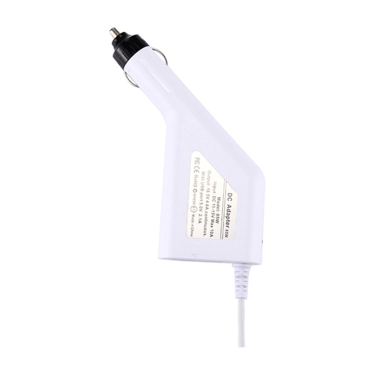 85W 18.5V 4.6A 5 Pin L สไตล์ MagSafe 1 เครื่องชาร์จในรถยนต์พร้อม 1 พอร์ต USB สำหรับ Apple Macbook A1150 / A1151 / A1172 / A1184 / A1211 / A1370 ความยาว: 1.7 ม., 85W 18.5V 4.6A