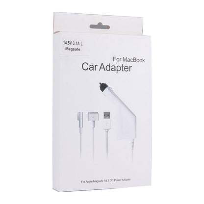 85W 18.5V 4.6A 5 Pin L สไตล์ MagSafe 1 เครื่องชาร์จในรถยนต์พร้อม 1 พอร์ต USB สำหรับ Apple Macbook A1150 / A1151 / A1172 / A1184 / A1211 / A1370 ความยาว: 1.7 ม., 85W 18.5V 4.6A