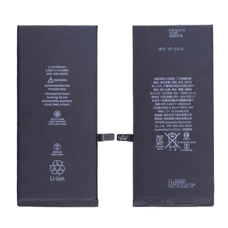 แบตเตอรี่ 2900mAh สำหรับ iPhone 7 Plus, For iPhone 7P