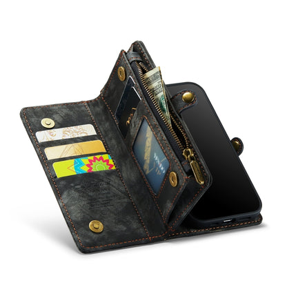 CaseMe สำหรับ iPhone 8 Plus และ 7 Plus กระเป๋าหนังมัลติฟังก์ชั่นพร้อมเคสป้องกันด้านหลังพีซีแบบแม่เหล็กที่ถอดออกได้และผู้ถือ & ช่องใส่การ์ด 11 ช่อง & ช่องใส่เงินสด 3 ช่อง & กระเป๋าสตางค์ซิป 1 อัน & กรอบรูป 2 อัน & ตัวล็อคแม่เหล็ก 3 อัน, For 8P & 7P
