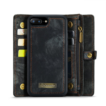 CaseMe สำหรับ iPhone 8 Plus และ 7 Plus กระเป๋าหนังมัลติฟังก์ชั่นพร้อมเคสป้องกันด้านหลังพีซีแบบแม่เหล็กที่ถอดออกได้และผู้ถือ & ช่องใส่การ์ด 11 ช่อง & ช่องใส่เงินสด 3 ช่อง & กระเป๋าสตางค์ซิป 1 อัน & กรอบรูป 2 อัน & ตัวล็อคแม่เหล็ก 3 อัน, For 8P & 7P