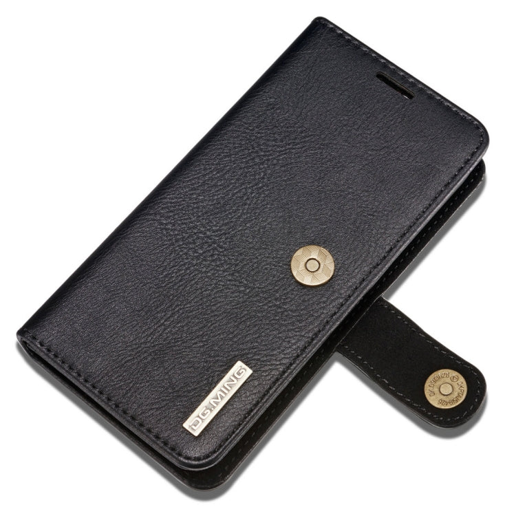 DG.MING สำหรับ iPhone 8 และ 7 พื้นผิวม้าบ้าพลิกแนวนอนเคสแม่เหล็กที่ถอดออกได้พร้อมตัวยึดและช่องเสียบการ์ดและกระเป๋าสตางค์, iPhone 8 & 7