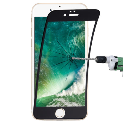 ฟิล์มกระจกนิรภัยไฟเบอร์แบบยืดหยุ่นแบบเต็มหน้าจอ 0.1 มม. 9H สำหรับ iPhone SE 2020/8/7, For iPhone SE 2020 / 8 / 7 Black, For iPhone SE 2020 / 8 / 7 White