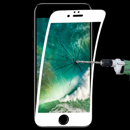 ฟิล์มกระจกนิรภัยไฟเบอร์แบบยืดหยุ่นแบบเต็มหน้าจอ 0.1 มม. 9H สำหรับ iPhone SE 2020/8/7, For iPhone SE 2020 / 8 / 7 Black, For iPhone SE 2020 / 8 / 7 White