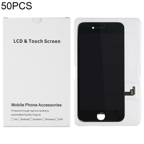 50 ชิ้นบรรจุภัณฑ์กระดาษแข็งกล่องสีขาวสำหรับ iPhone 8/7 หน้าจอ LCD และชุดประกอบเต็ม Digitizer, i7 / i8 Packaging Box