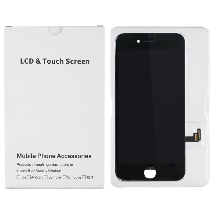 50 ชิ้นบรรจุภัณฑ์กระดาษแข็งกล่องสีขาวสำหรับ iPhone 8/7 หน้าจอ LCD และชุดประกอบเต็ม Digitizer, i7 / i8 Packaging Box