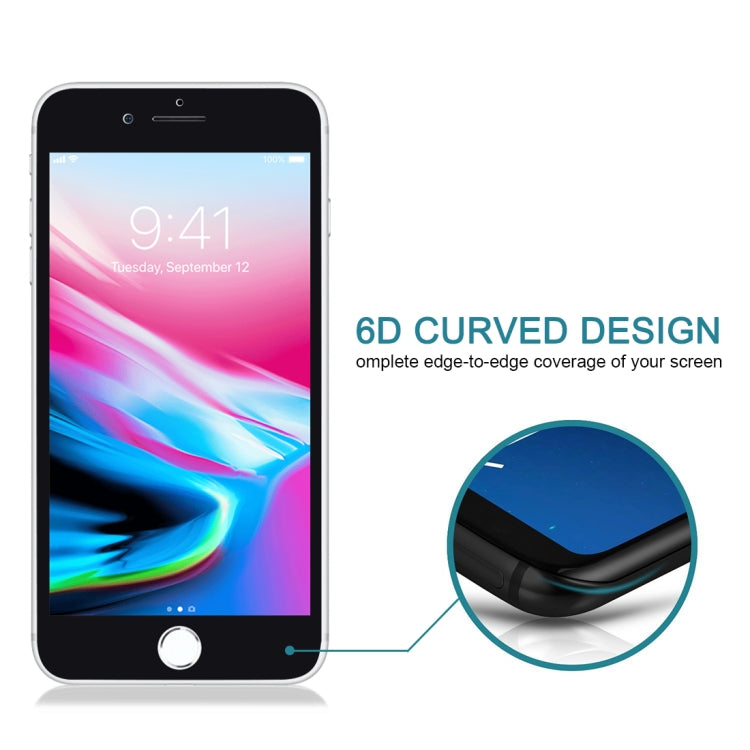 ฟิล์มกระจกนิรภัยป้องกันการมองลอด 9H 6D สำหรับ iPhone SE 2022/2020/8/7, For iPhone SE 2022 / 2020 / 8 / 7(Black), For iPhone 7(White)
