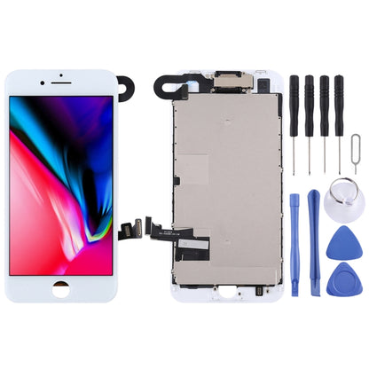 หน้าจอ LCD และชุดประกอบ Digitizer รวมถึงกล้องหน้าสำหรับ iPhone 8, i8 White with Front Camera, i8 Black with Front Camera