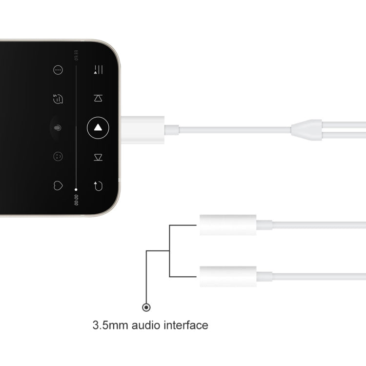 MH027 16 ซม. 2 in 1 Dual 3.5 มม. หญิงถึง 8 พินอะแดปเตอร์เสียงชาย