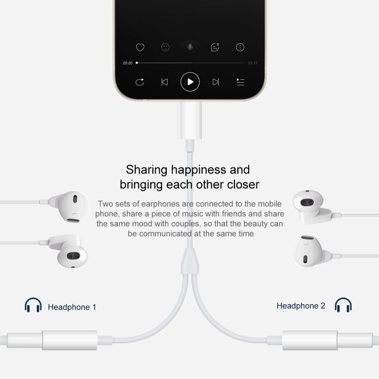 MH027 16 ซม. 2 in 1 Dual 3.5 มม. หญิงถึง 8 พินอะแดปเตอร์เสียงชาย