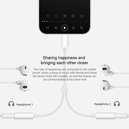 MH027 16 ซม. 2 in 1 Dual 3.5 มม. หญิงถึง 8 พินอะแดปเตอร์เสียงชาย