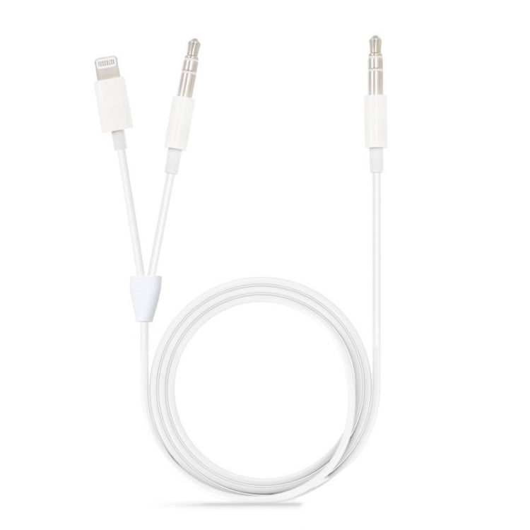 MH030 1 ม. 2 ใน 1 8 พินชายและชาย 3.5 มม. ถึง 3.5 มม. ชายสายสัญญาณเสียง AUX สำหรับ iPhone, iPad, Samsung, Huawei, Xiaomi, HTC, MH030